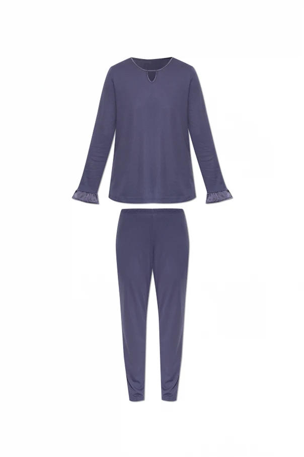 BLAU Zweiteiliger Pyjama aus der Kollektion "Claire"