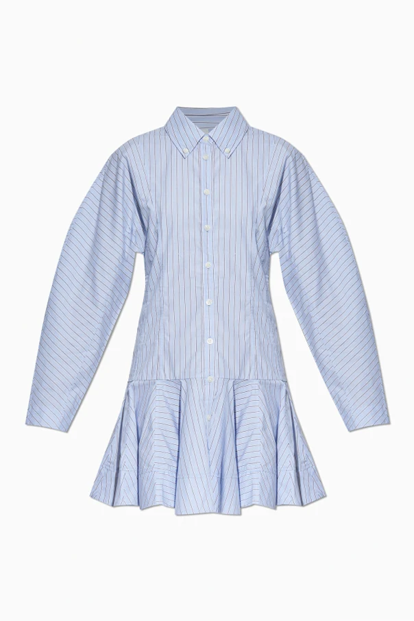 BLAU Kleid mit Streifenmuster