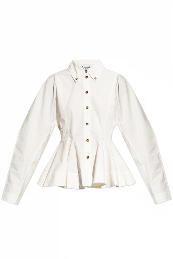 WEISS Baumwollbluse mit Schößchen