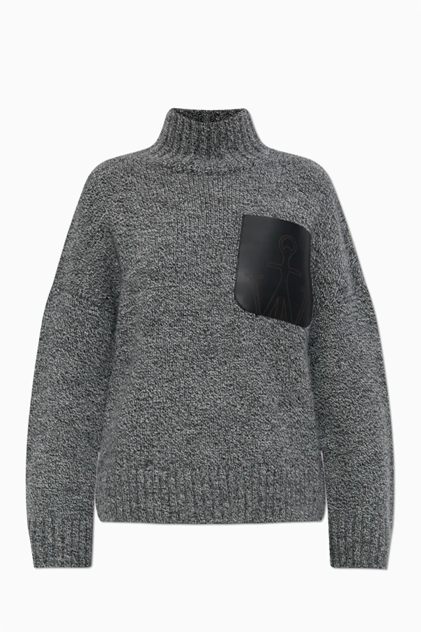 SZARY Wełniany golf