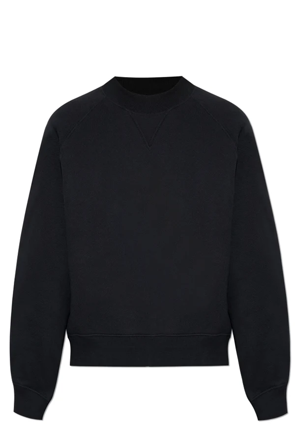 SCHWARZ Sweatshirt mit Rundhalsausschnitt