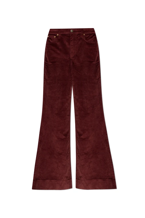 BORDO Spodnie sztruksowe z rozszerzanymi nogawkami