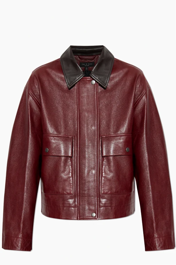 BURGUNDY Leather jacket