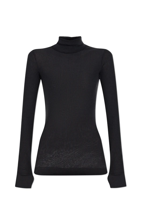 CZARNY Golf o dopasowanym kroju