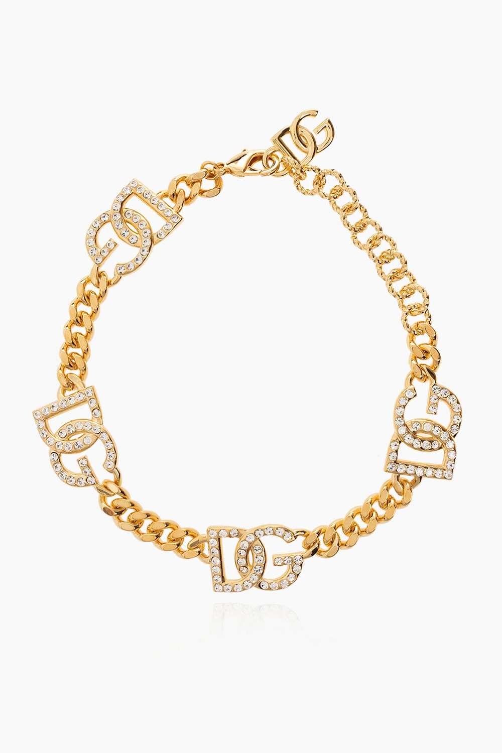 Mosiężny choker z logo