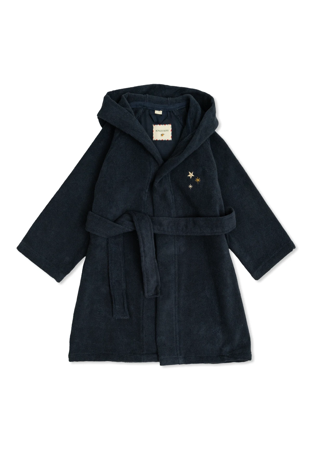 NAVY BLUE Robe with embroidered pattern
