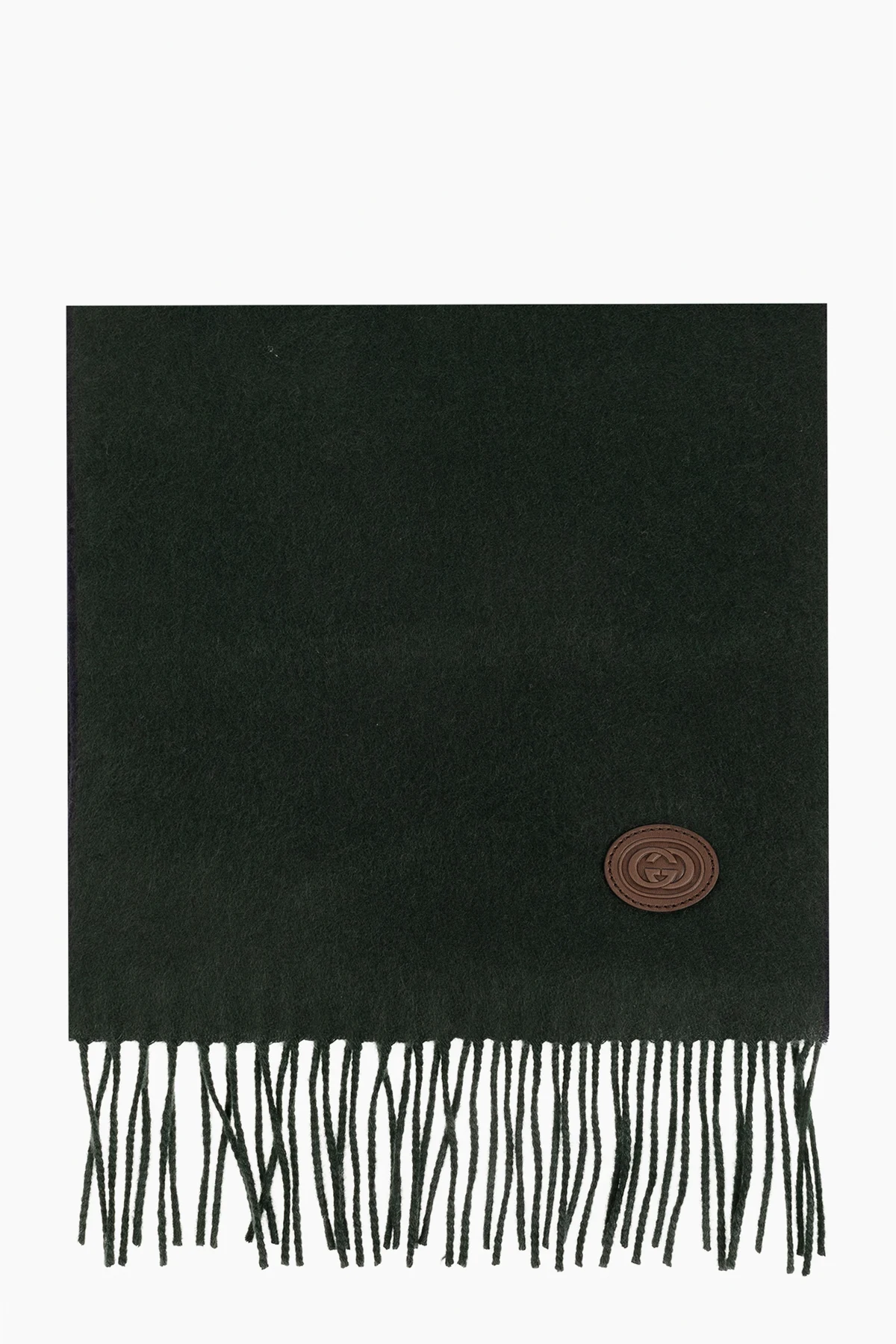 GREEN Reversible cashmere scarf