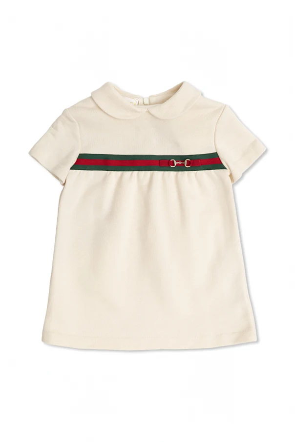 cream Cotton dress with collar