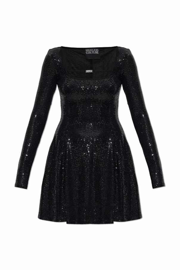 SCHWARZ Kleid mit schimmernden Pailletten