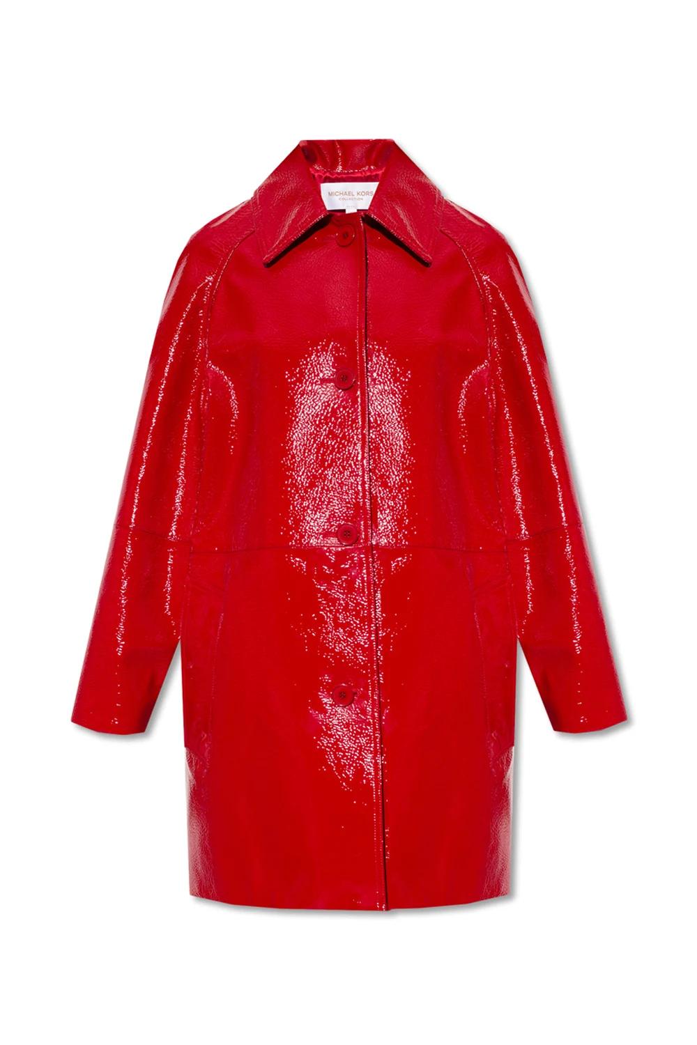 Płaszcz z lakierowanej skóry