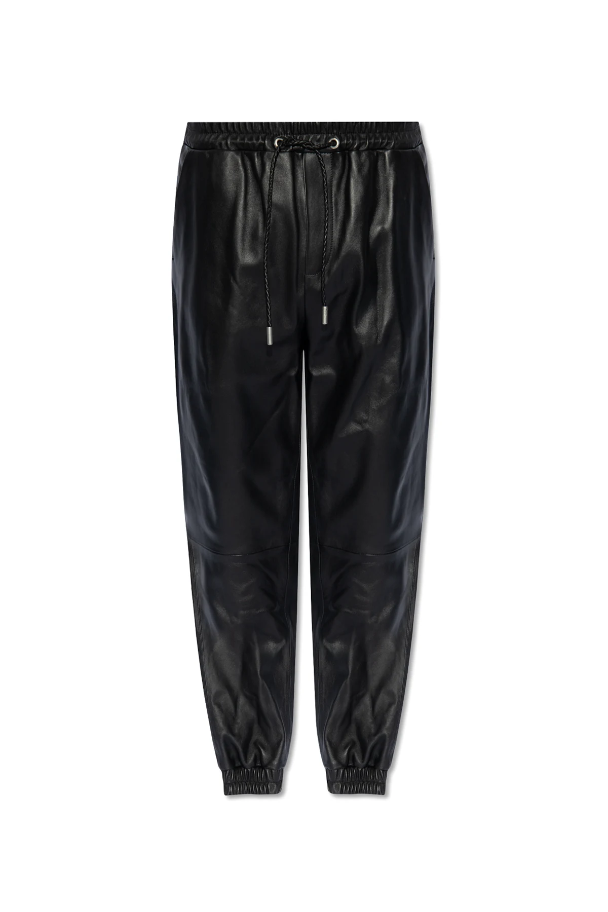 Leather joggers