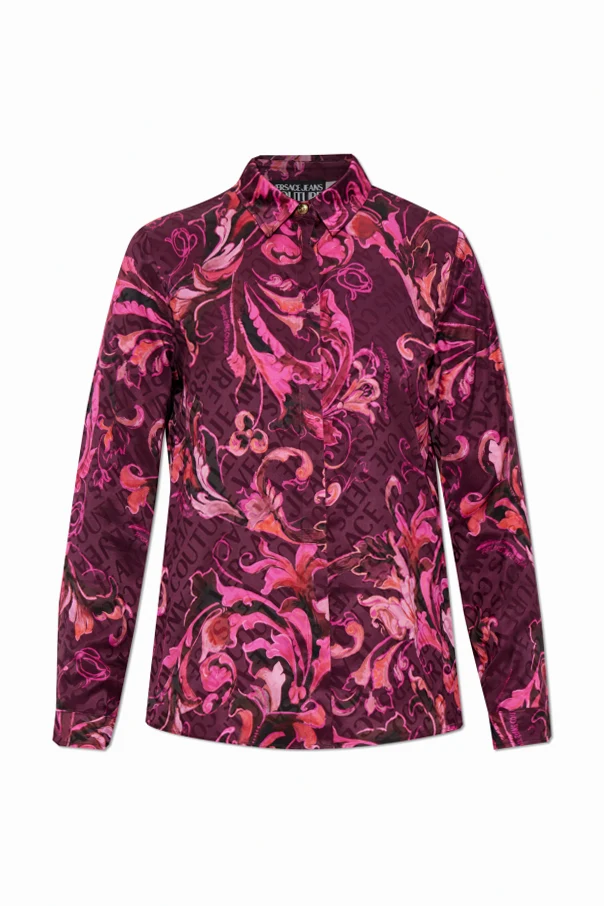 BURGUNDY Shirt with 'barocco' pattern