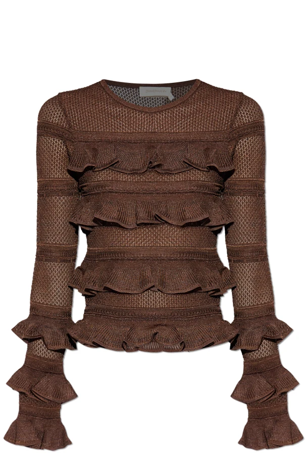 BRAUN Top mit Rüschen