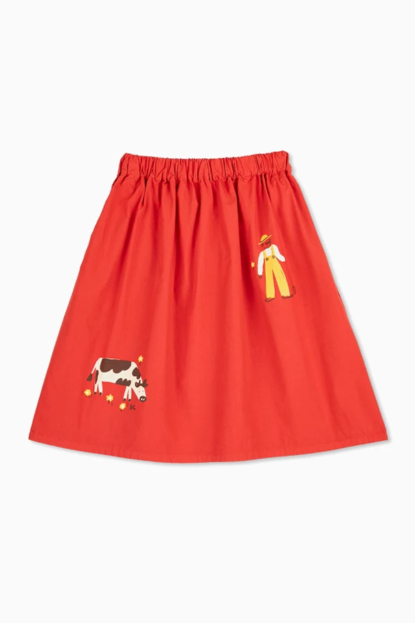 RED Printed skirt