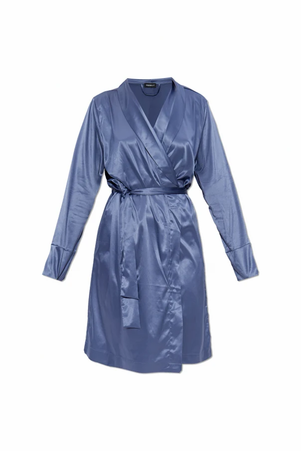 BLUE Satin robe