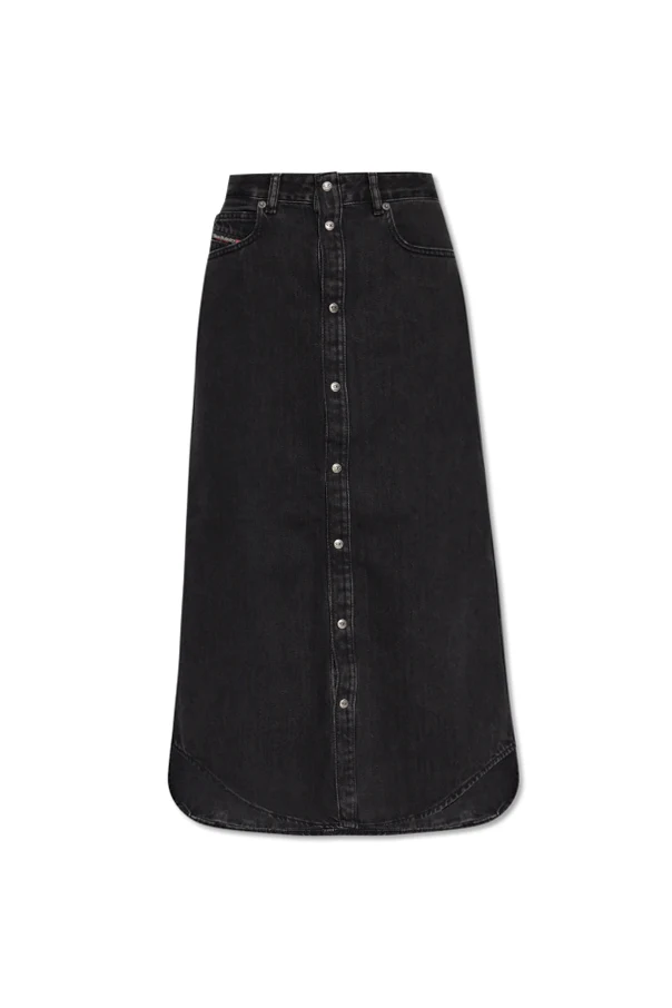 BLACK Denim skirt `DE-ARD-LONG`