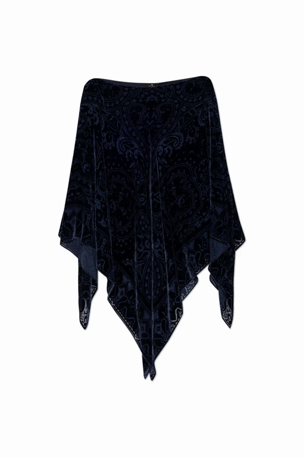 MARINEBLAU Samtponcho