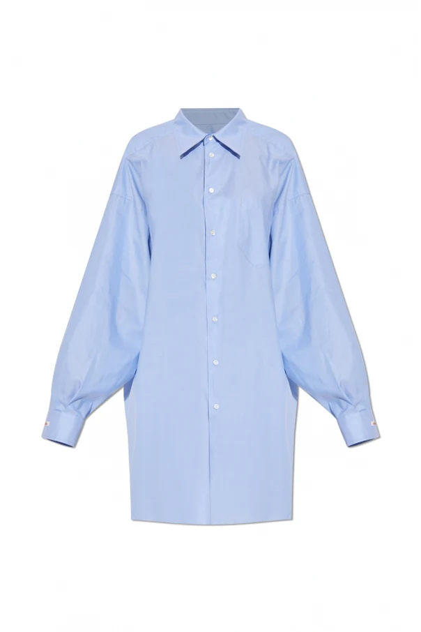 BLAU Oversize-Hemd