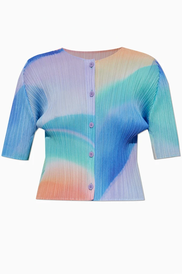 MEHRFARBIG Plissiertes Top