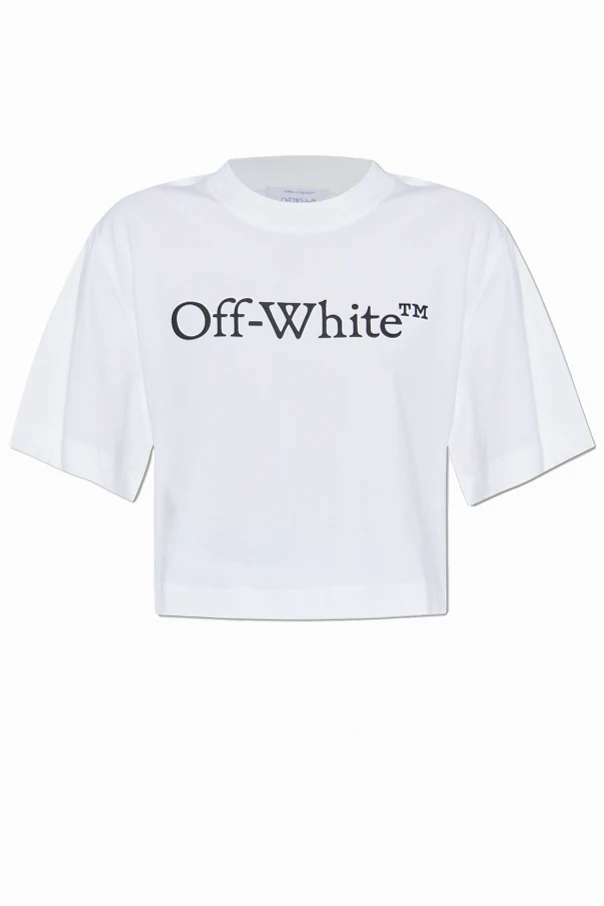 WEISS T-Shirt mit aufgedrucktem Logo