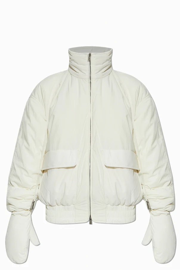 WHITE Jacket with attached gloves