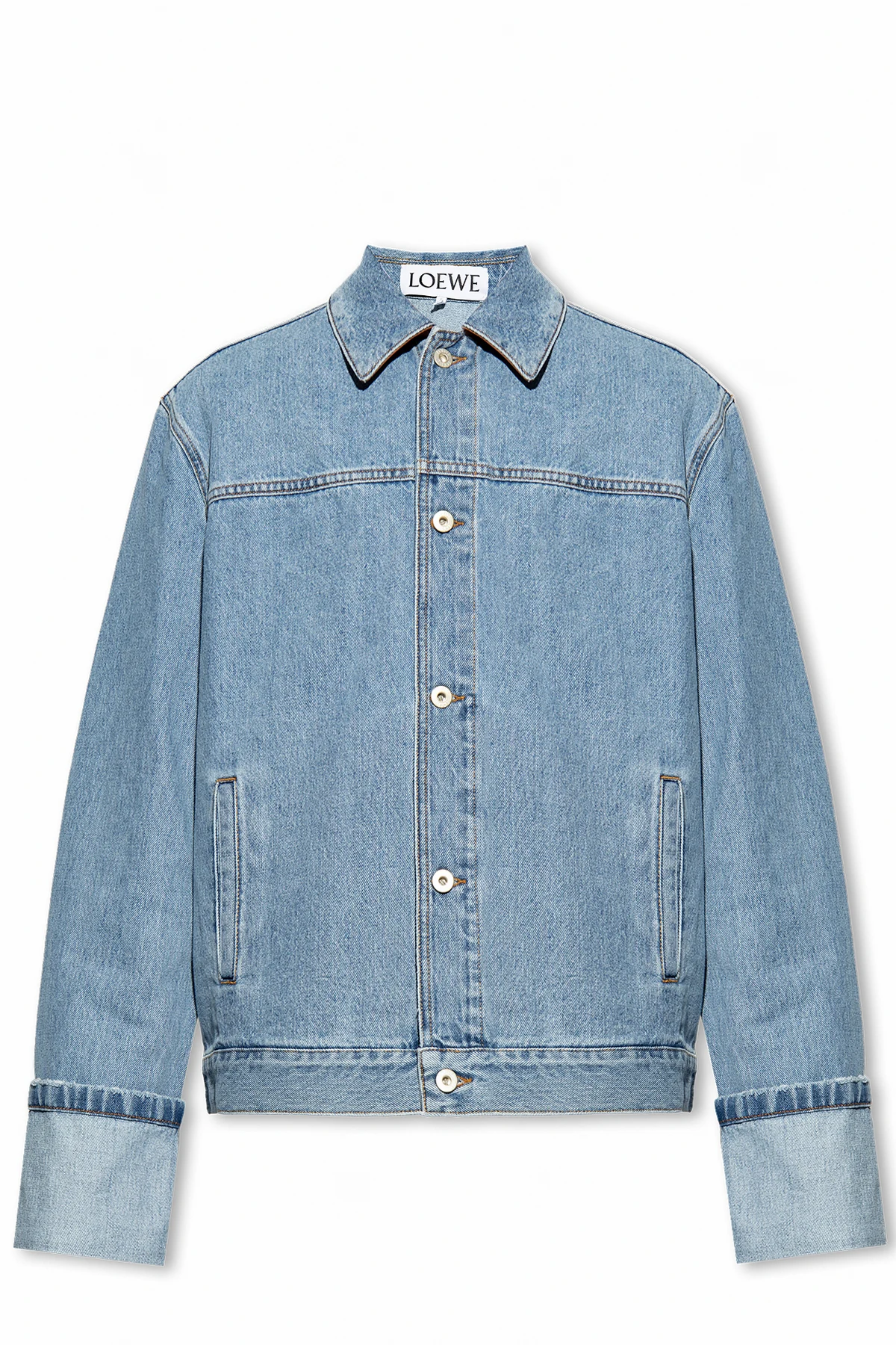 Distressed denim jacket