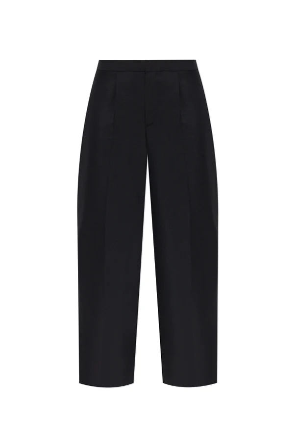 SCHWARZ Wollhose mit Bügelfalte