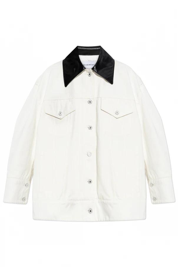 WEISS Gefütterte Jeansjacke