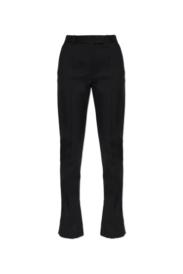 SCHWARZ Wollhose mit Bügelfalte