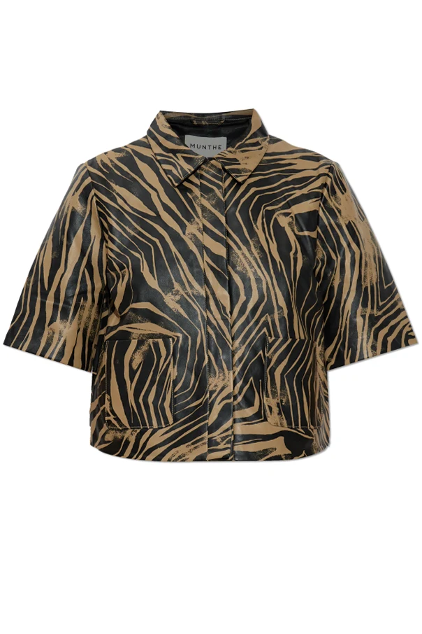 BLACK Leather shirt 'Lipper'