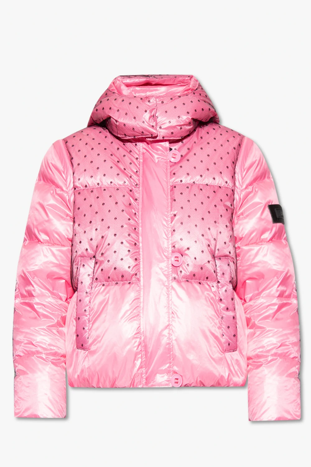 Down jacket with detachable sleeves