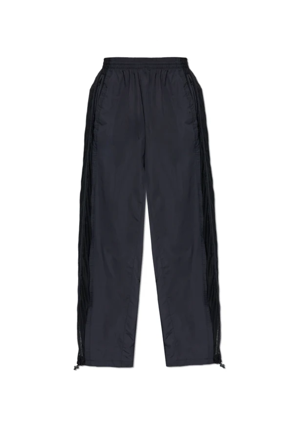 BLACK Pants finished with adjustable cuffs