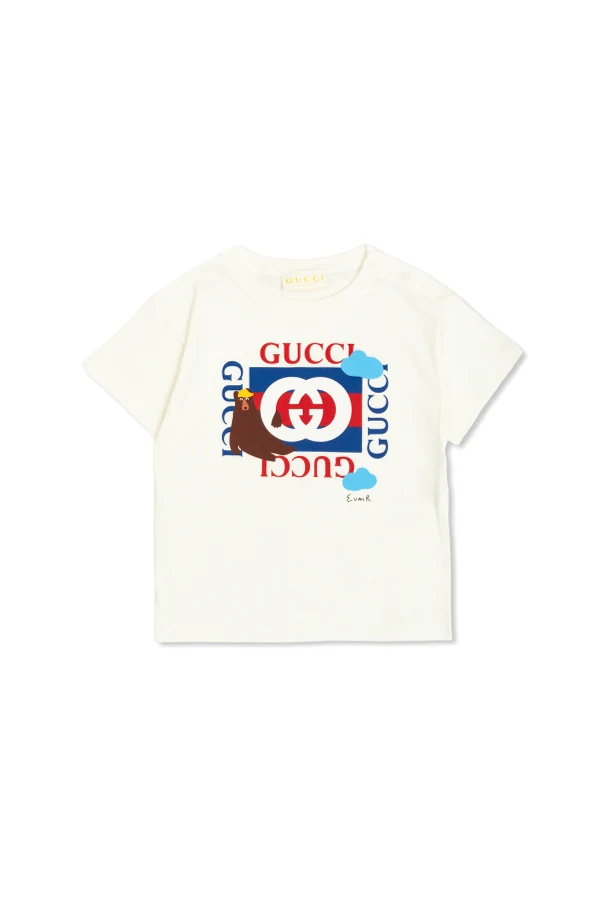 WHITE T-shirt with logo