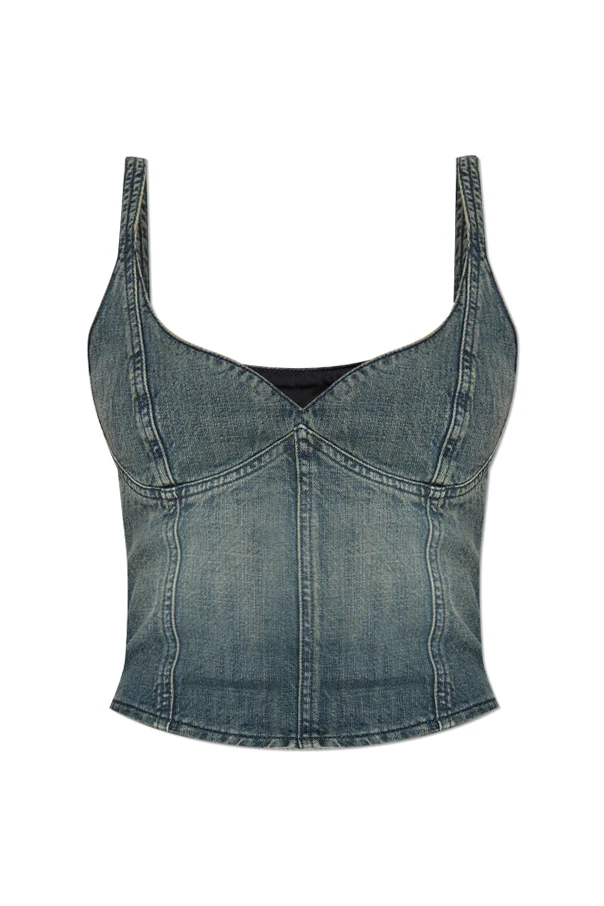 NIEBIESKI Jeansowy top