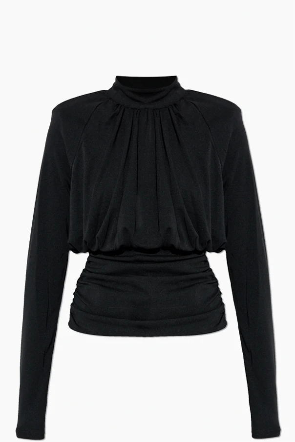 CZARNY Top z długim rękawem