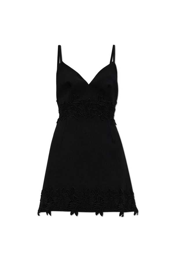 SCHWARZ Kurzes Trägerkleid