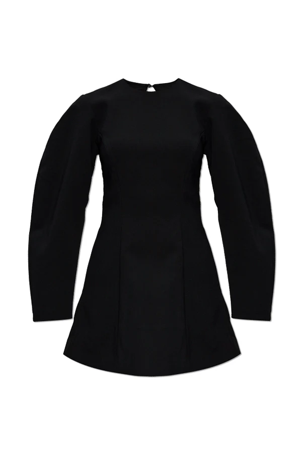 SCHWARZ Kleid mit Puffärmeln
