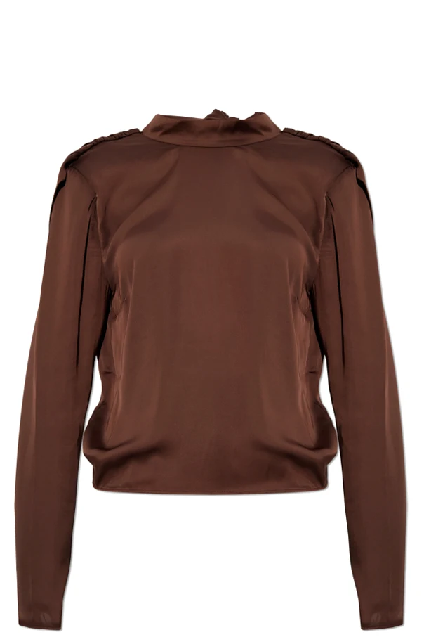 BRĄZOWY Top z wiązaniem