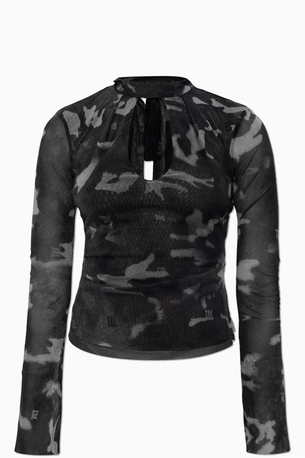 SCHWARZ Transparenter Top