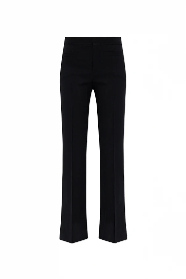 MARINEBLAU Wollhose mit Bügelfalte