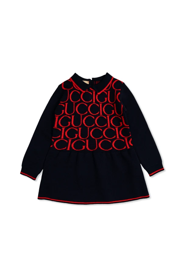 NAVY BLUE Dress with Collar
