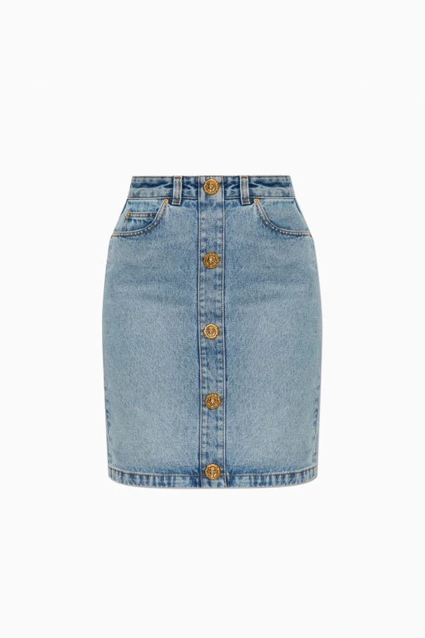 BLAU Jeansrock mit dekorativen Knöpfen