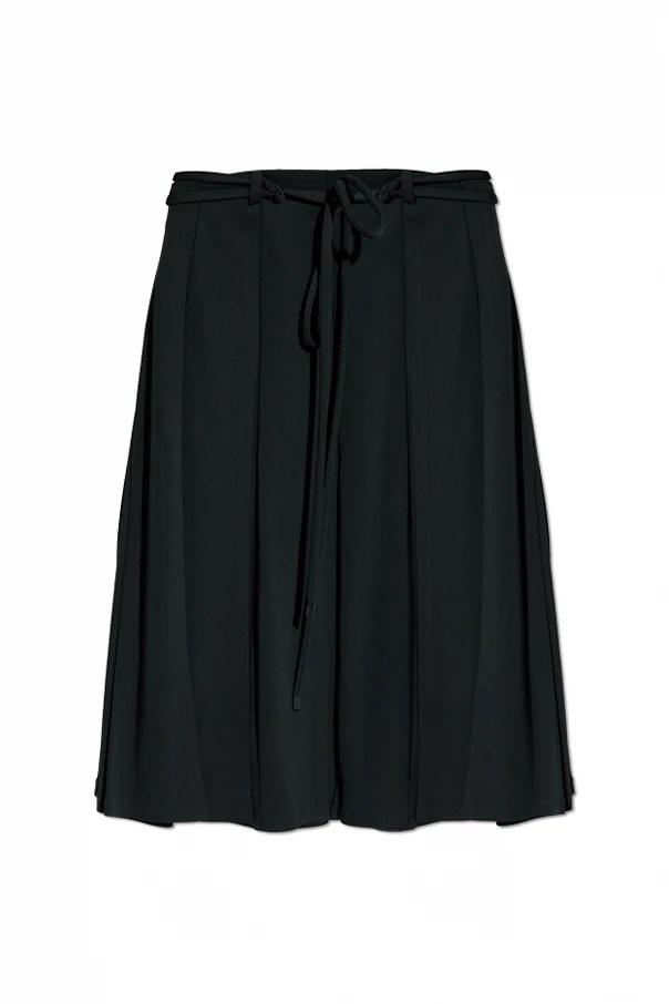 GREEN Skirt with slits