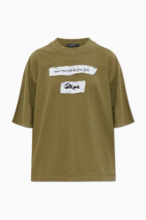 GRÜN T-Shirt mit Vintage-Effekt