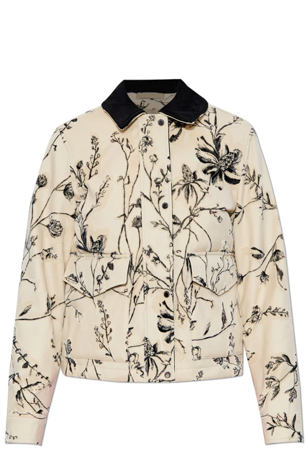 CREME Jacke mit gemustertem, samtigem Finish