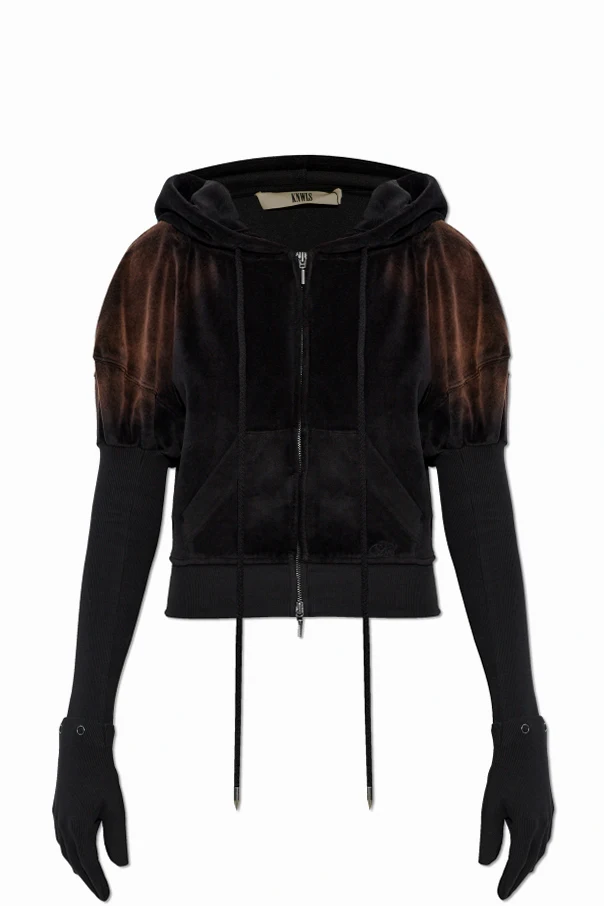 BLACK Velour sweatshirt ‘Paris’