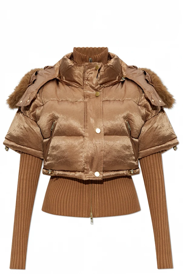 BROWN Short padded jacket ‘Mabel’