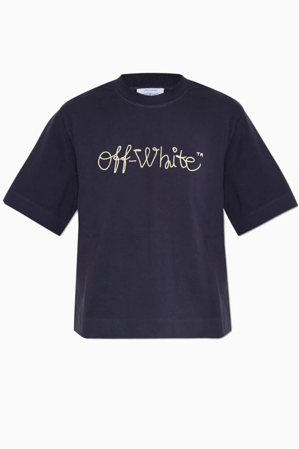 MARINEBLAU Kurzes T-Shirt mit Logo