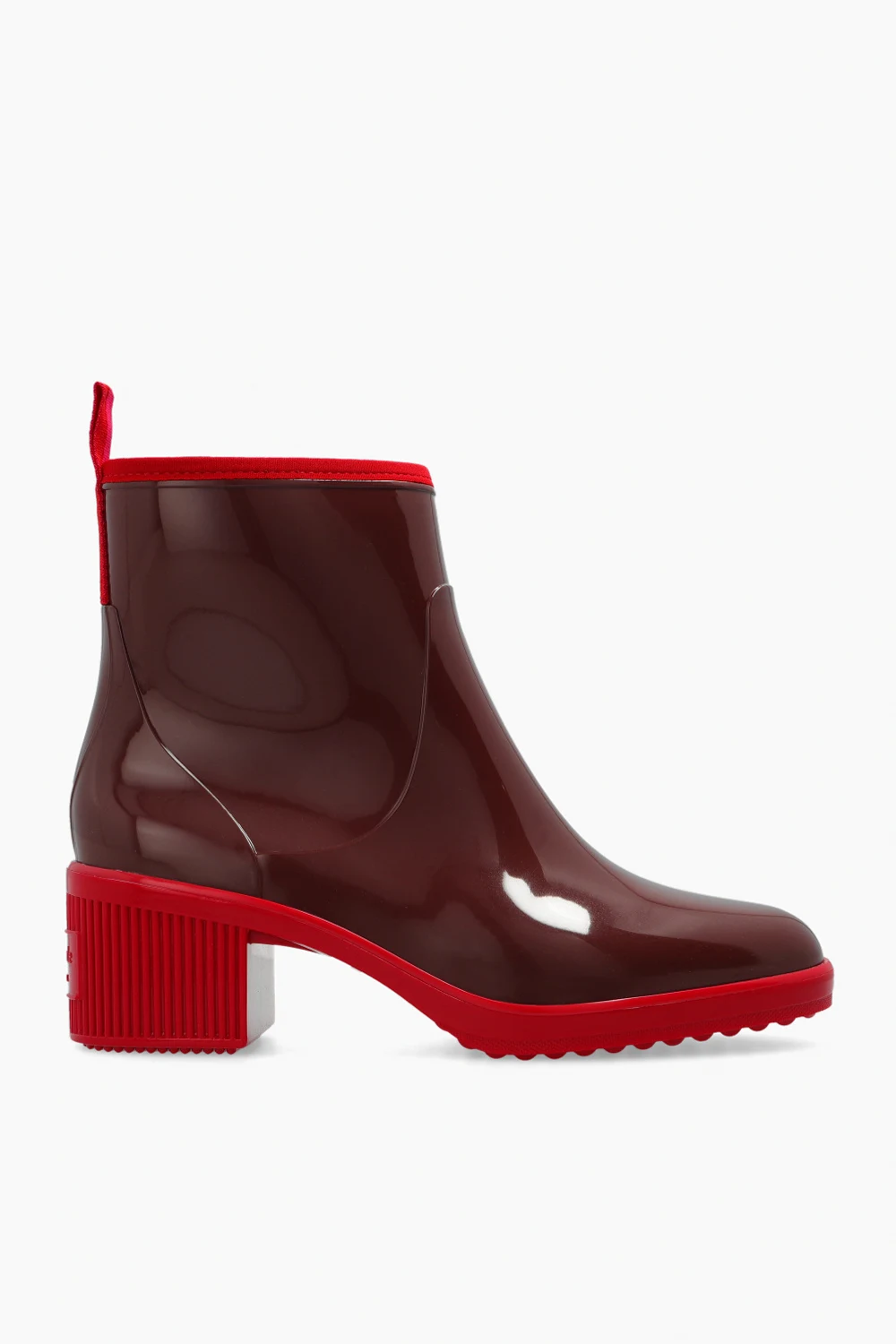 Heeled rain boots