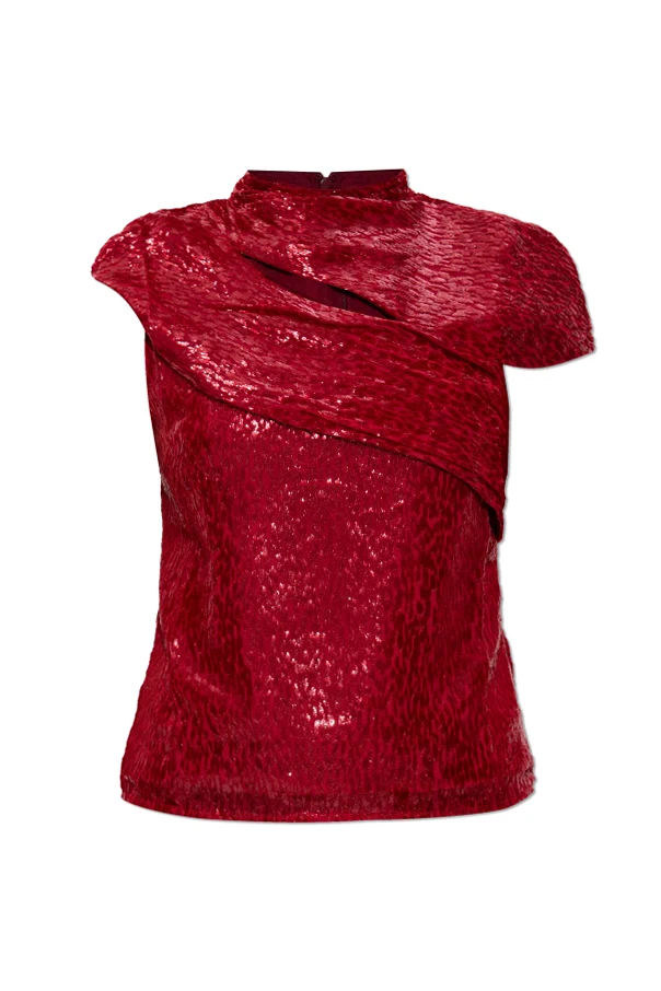 RED Top with lurex thread